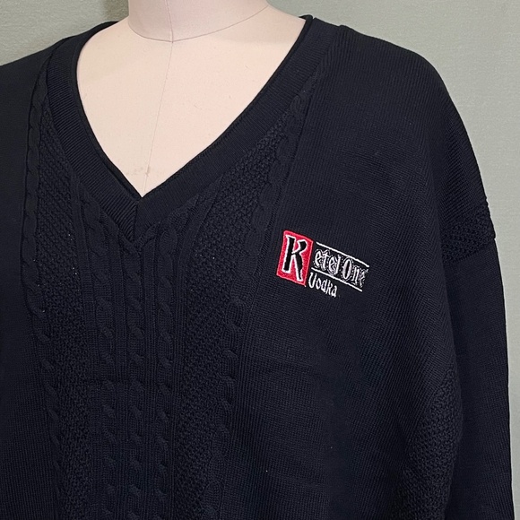 KETEL ONE Vodka Golf V-Neck Sweater LARGE Fore Golfwear - Picture 2 of 5